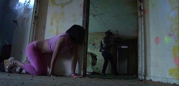  Woman caught and fucked in an abandoned house